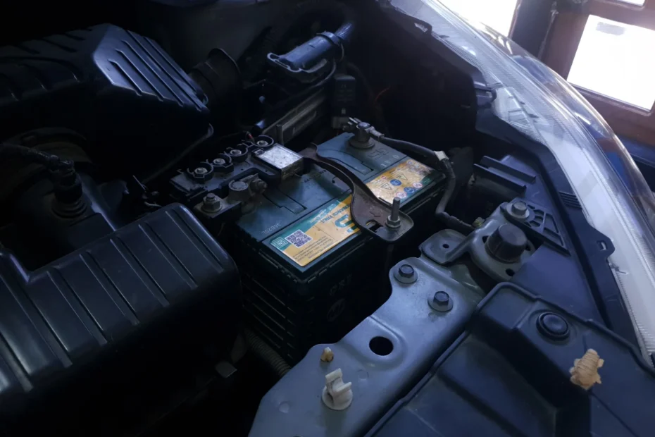 Car Battery in the engine bay